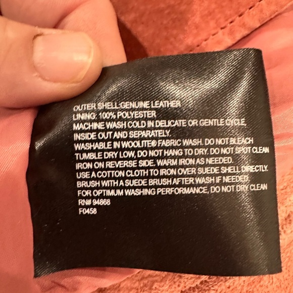 Bernardo Women's Pink Suede Jacket Women's Small - Picture 10 of 10